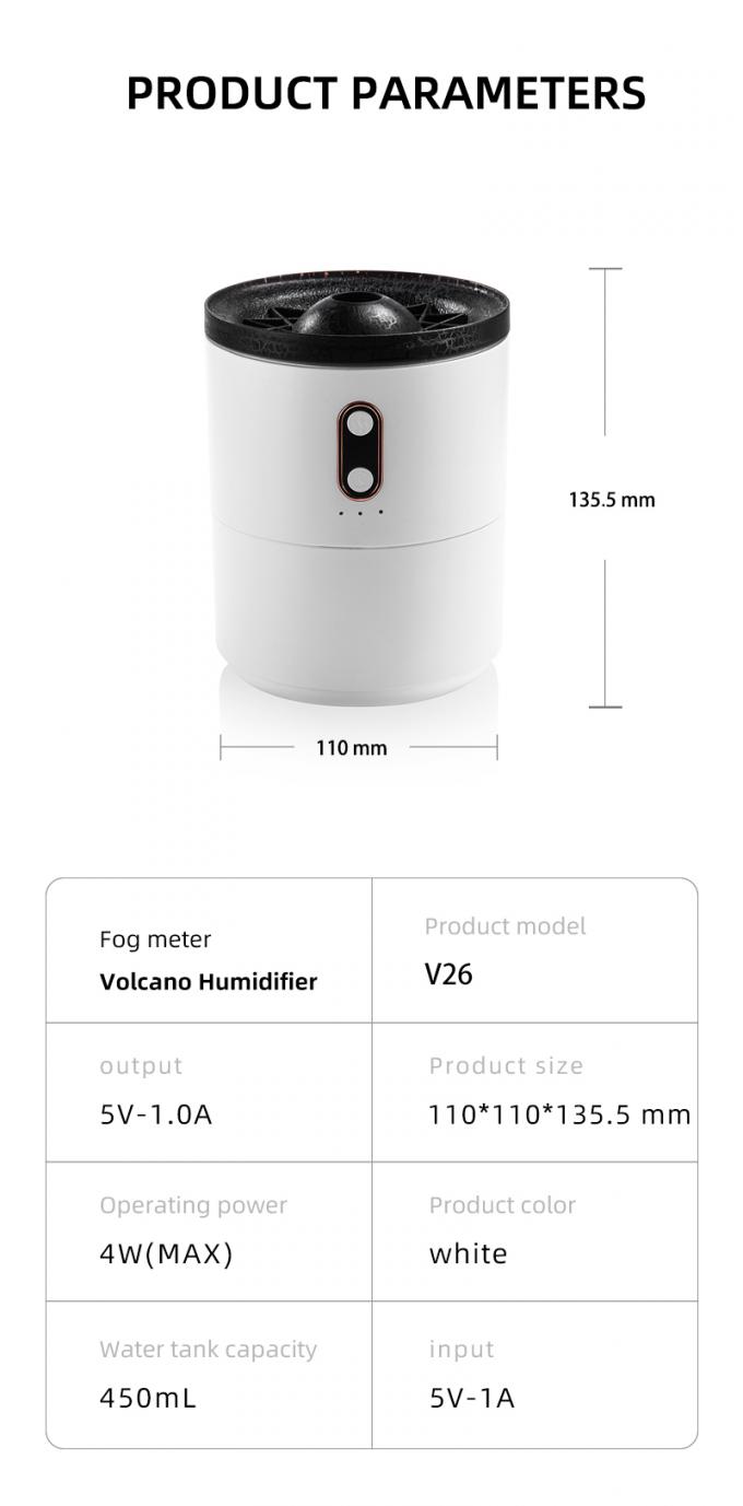 गर्म बिक्री जेलीफिश ज्वालामुखी Humidifier मिनी पोर्टेबल स्प्रे ज्वालामुखी आकार अल्ट्रासोनिक Humidifier जेलीफिश Humidifier 10
