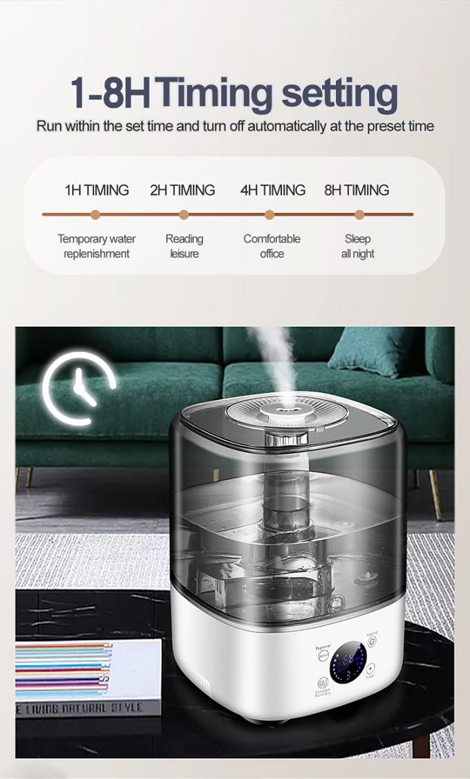 यूवी सेनिटाइजिंग लाइट इलेक्ट्रिक प्लग के साथ HOMEFISH BPA मुक्त 5L बड़ी क्षमता Humidifier 6