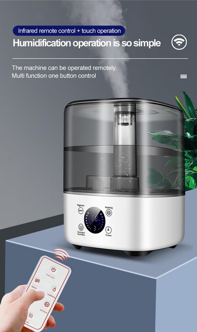 यूवी सेनिटाइजिंग लाइट इलेक्ट्रिक प्लग के साथ HOMEFISH BPA मुक्त 5L बड़ी क्षमता Humidifier 7