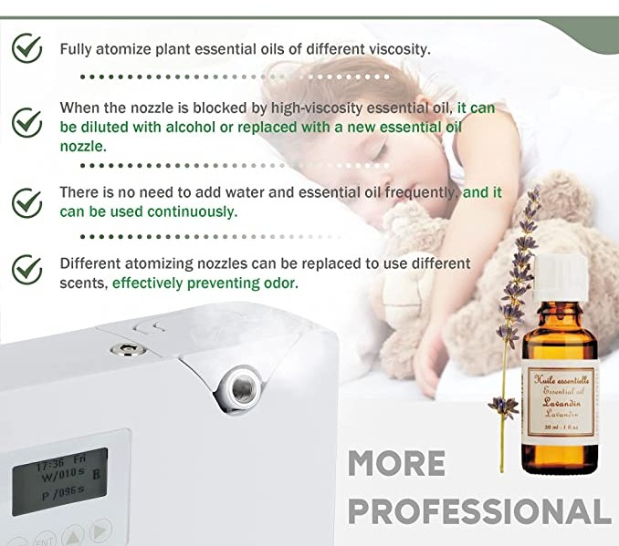 HOMEFISH 130ml आवश्यक तेल कार्यालय के लिए निर्जल सुगंध विसारक DC 110-240V 12