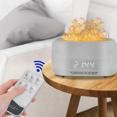 अच्छा मूल्य HOMEFISH 400ml अल्ट्रासोनिक फ्लेम एयर ह्यूमिडिफायर ब्लूटूथ के साथ ऑनलाइन